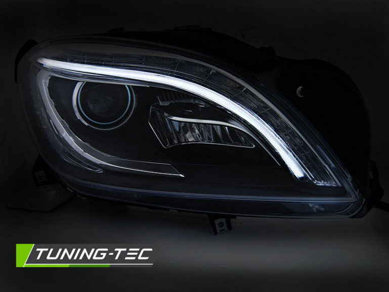 LED Tagfahrlicht Design Scheinwerfer für Mercedes Benz ML W166 11-15 schwarz
